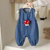 Mono lindo de honguito estilo coreano para niños y niñas, nuevos overoles de mezclilla para niños 2026, ropa de moda para primavera y otoño