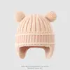Gorro para bebé para niños, gorro de punto para bebé, gorro de lana, gorro cálido de invierno para niños, gorro con orejeras para niñas, a prueba de viento para otoño e invierno