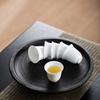 Taza de Té de Porcelana Blanca Dulce Taza de Té para el Hogar de Gama Alta Taza Individual Taza para Invitados Base para Taza Taza Kung Fu de Jade Gordo Taza para Té No Caliente