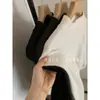 Wan puede combinar ~ suéter de manga larga cálido de vellón de grano australiano acolchado de color sólido simple suelto de cuello pequeño nuevo de invierno