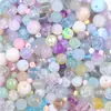 Miçangas de Vidro 3-12mm, Miçangas de Semente, Miçangas Redondas, Estilos Mistos Aleatórios, Miçangas Soltas, Kit de Material para Artesanato DIY, Acessórios, Miçangas por Libra