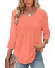 2025 Nova Blusa Feminina de Manga Longa Outono Amazon Moda Casual Plissada Gola Redonda Baixa Camiseta Feminina Transfronteiriça