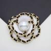 Kuisha nueva tela estilo Chanel rosa Camelia accesorios para el cabello accesorios diy carcasa de teléfono móvil salida de aire pegatinas hechas a mano