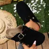 Pantuflas de fieltro estilo Birkenstock vintage, nuevo modelo primavera 2026, pantuflas cómodas de slip-on de punta cerrada de doble uso para el hogar y la oficina