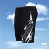 Bermudas de natação masculinas atacado perna longa calça 7 pontos praia fonte termal bermudas de natação boxer bermudas de natação elásticas macias bermudas de natação com estampa offset