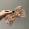2023 Primavera Nuevo Estilo Elegante Super Hada Malla Lentejuelas Lazo Pinza de Agarre Simple Dulce Parte Trasera Cabeza Disco Horquilla para Mujeres