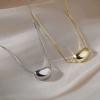 Colar de Feijão do Amor em Prata de Lei S925 para Mulheres, Estilo Levemente Luxuoso de Alta Qualidade, Corrente para Clavícula Estilo Ins, Joia com Design Simples e de Nicho