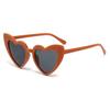 Nuevas Gafas de Sol de Venta Rápida Transfronterizas Moda Corazón de Melocotón Gafas de Corazón Bisagra de Metal Montura Grande Gafas Elegantes