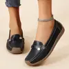 Sapatos femininos plus size transfronteiriços novos sapatos de feijão de sola macia sapatos baixos casuais femininos leves slip-on sapatos de mãe
