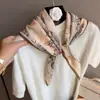 Bufanda Cuadrada Pequeña de Seda y Terciopelo, Elegante y de Moda, Estampada Otoño e Invierno, Estilo Étnico, Tacto de Alta Gama, Bufanda Versátil para el Cuello