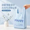 Bolsas de Basura en Rollo Grande para Uso Doméstico, Engrosadas, Estampados Lindos de Dibujos Animados, Múltiples Estilos, Extracción con Cordón, Bolsas de Basura Portátiles