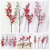 Ramo de Flor de Ameixa Simulado Flor de Ameixa de Cera Árvore Falsa Ornamento Arte com Flores Secas Bonsai Chinês Decoração de Estudo em Casa Adereço de Dança