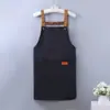 Avental de Lona com Impressão de Logo Personalizado para Buffets, Lojas de Chá com Leite, Floriculturas, Salões de Cabeleireiro e Tinturarias Roupas de Trabalho Impermeáveis para Mulheres