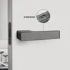 Fechadura de porta minimalista ecológica para uso doméstico, maçaneta de porta interna de madeira de nogueira, magnética, silenciosa, universal para quarto e banheiro