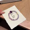 Pulseira Cristal Amethysta Natural Forma Livre Estrela Névoa Roxa, Nove Elementos Fogo Roxo, Luxuosa e Auspiciosa, Exquisita