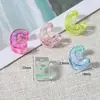 Cuentas de Acrílico Transparente con Chapado de Color de 6 mm con Agujero Grande Letras Inglesas Cuentas Sueltas para Accesorios de Joyería DIY Pulsera Collar