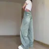 Jeans Retro Americanos de Cintura Alta y Pierna Ancha para Mujer, Nuevo Estilo Otoño 2025, Ajuste Holgado Casual, Pantalones Rectos con Caída Adelgazante