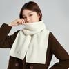 Cachecol de Lã Ins Feminino Outono e Inverno Versátil Novo Estilo Coreano Quente Tricotado Externo Curto Estudante Cachecol Vermelho