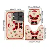 Capacho Decorativo de Natal, Tapete de Chão para Banheiro, Tapete de Pé para Vaso Sanitário em Forma de U, Tapete Antiderrapante, Conjunto de Três Peças, Tapete Absorvente de Flanela