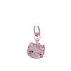 Nuevos accesorios de llavero de cabeza de gato KT de color caramelo transparente para primavera y verano, lindo colgante de corazón de chica Joker para mochila, venta al por mayor
