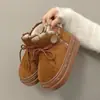 Botas de Nieve de Terciopelo, Cálidas, Cómodas y a la Moda para Mujer para Usar Afuera, Nuevas Botas Cortas Antideslizantes con Suela Gruesa para Mujer, Otoño e Invierno 2025