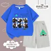 Conjunto de shorts de manga corta Delta Force para niños, atuendo de dos piezas de verano holgado para niños