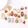 T01 Popular Europeo y Americano Gama Alta Estilo Ins Lindo Animal Panda Oso Trébol de Cuatro Hojas Abeja Colgante de Collar