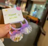 Goma para el pelo de concha de perla marina fresca y tridimensional para niños, niñas, hermosa goma de pelo de sirena, goma elástica para el pelo, apta para bebés