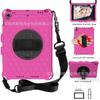 Funda protectora para iPad con diseño de rueda de fuego de abeja transfronteriza, carcasa EVA triple anticaída, pulsera, soporte giratorio, funda de cuero para niños estilo soporte