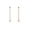 Pendientes de borlas de estrella hueca de estilo coreano, venta caliente transfronteriza, combinables con todo, pendientes de acero de titanio de estilo frío.