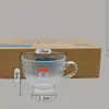 Taza de Vidrio para el Hogar con Asa, Taza de Agua Creativa en Relieve, Taza Grande para Avena y Yogur, Taza para Desayuno con Leche