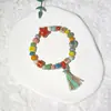 Pulsera de Cerámica Jingdezhen Nueva Pulsera de Cerámica China Joyería Estudiante Estilo Tíbet Cuerda Trenzada a Mano Puesto Regalo para Estudiante