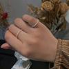 Estilo Coreano Estilo Chanel Francês Corda Elástica Anel de Pérola Design de Nicho Anel Moda Acessórios de Pulseira Versátil Anel de Cauda