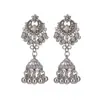 Nuevos aretes largos con borlas de la etnia Miao, estilo étnico con lazo de lujo ligero, aretes llamativos exagerados y de moda