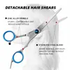 Tijeras para el aseo de mascotas para gatos y perros, Herramientas universales para cortar el pelo de mascotas, Juego completo de suministros para recortar, Juego de tijeras rectas y curvas