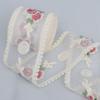 Nuevo Estilo Chino 9CM Seda de Leche Malla Transparente Encaje Encaje DIY Bordado Flor Malla Lazo Tocado Cinta