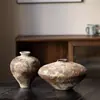 Estilo Wabi-Sabi Retrô Cerâmica Vasinho Novo Estilo Chinês Alto Padrão Sala de Estar Hotel Pote de Cerâmica Dispositivo para Arranjo de Flores Tai Su