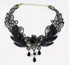 Collar Gótico de Encaje de Cristal Multicapa Estilo Palacio Retro de Venta Caliente Gargantilla Cadena para Clavícula