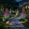 Luces solares para el suelo con forma de árbol de Navidad, impermeables, para exteriores, transfronterizas, para la iluminación decorativa de patios, porches y caminos durante las fiestas