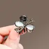 Pinza para el pelo elegante de ojo de gato con lazo para mujer, pinza de strass de alta gama, tamaño pequeño, pinza lateral para el pelo, pinza superior, tocado para mujer