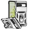 Funda de teléfono adecuada para Google 8Pro con anillo de soporte y ventana deslizante, Funda protectora magnética anticaída para Google Pixel 11