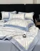 Conjunto de cama de quatro peças em Tencel estilo Hepburn francês para o verão, grau A, com seda e seda gelada, adequado para uso com ar condicionado, colcha fina, disponível em tamanhos de solteiro e casal