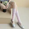 Calcetines Blancos sin Pies para Mujer, Estilo Ballet, Estilo Coreano de Nicho, Calcetines Finos para Pantorrilla para Primavera y Otoño, Calentadores de Piernas para Aire Acondicionado, Calcetines Flojos de Yoga