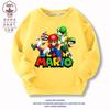 Sudaderas para niños Primavera y Otoño 2024 Ropa Nueva Dibujos Animados Medio Abiertos Ropa para Niños Grandes Tops Aterciopelados Engrosados Otoño e Invierno para Niños