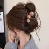 Nuevo Modelo 2025 Diseño Sencillo Pinza para el Cabello de Tiburón con Forma de Ola para la Parte Trasera de la Cabeza, Pinza Grande de Gama Alta para Mujeres