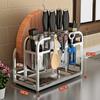 Soporte para Cuchillos de Acero Inoxidable 304 Aodi Estante para Tabla de Cortar de Cocina Bloque de Cuchillos Estante de Almacenamiento Soporte para Palillos Montado en Pared