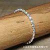 Pulsera de Piedra Natural Chapada en Plata con Cuentas de Cálculos Biliares de Hierro Tejida a Mano Pulsera Ajustable Joyería Geométrica Oval Sencilla
