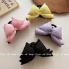 Pinza para el pelo de lazo tridimensional de algodón de diseño único, estilo princesa, pinza de tiburón grande para mujer