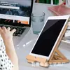 Soporte de Bambú para Teléfono Móvil Base de Carga para Tableta de Escritorio Soporte Perezoso de Madera Maciza Soporte Ajustable
