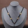 Colgante de jade para hombre, robusto y grueso, tejido a mano, con cordón fijo, para el cuello.